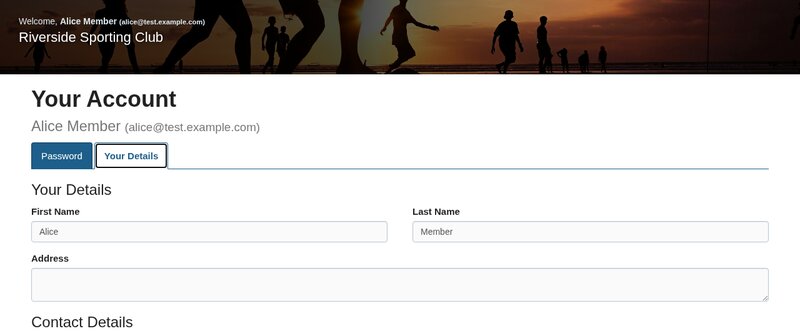 Member contact details self-service form