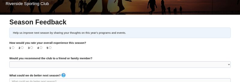 Survey management list with responses